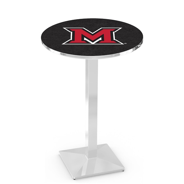 42" Chrome Miami (OH) Pub Table